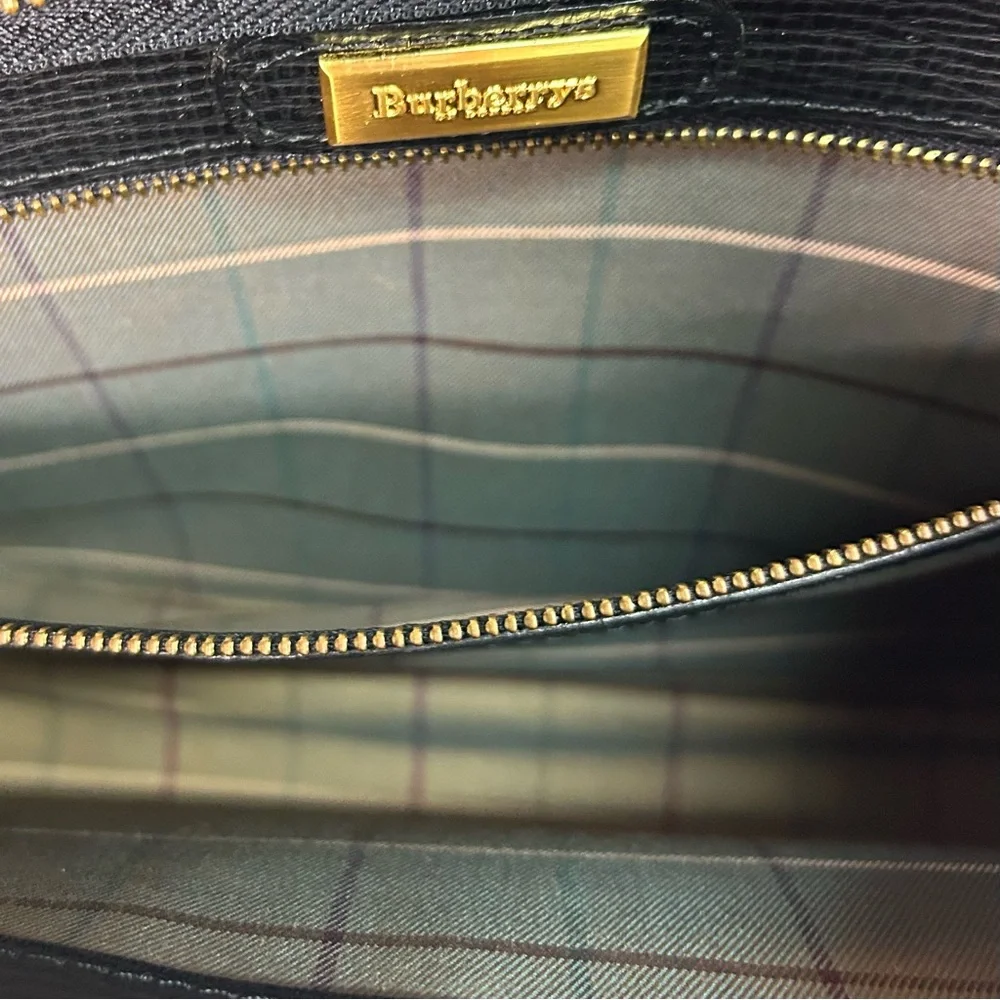 Burberrys Vintage Black Textured Unisex Clutch